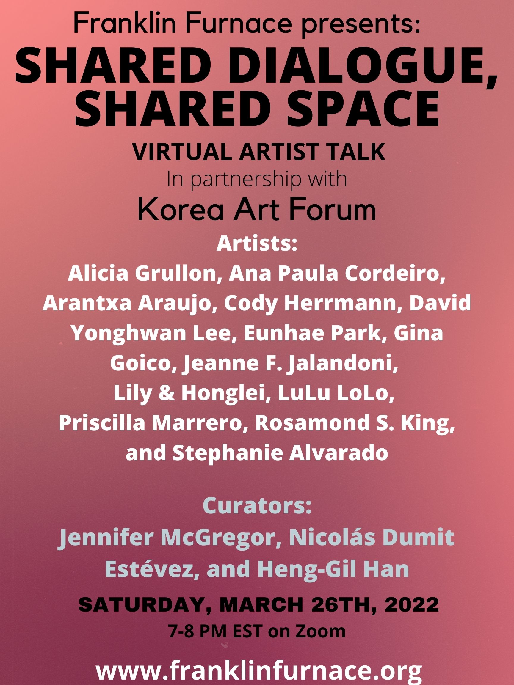 Read more about the article Shared Dialogue, Shared Space: Virtual Artist Talk